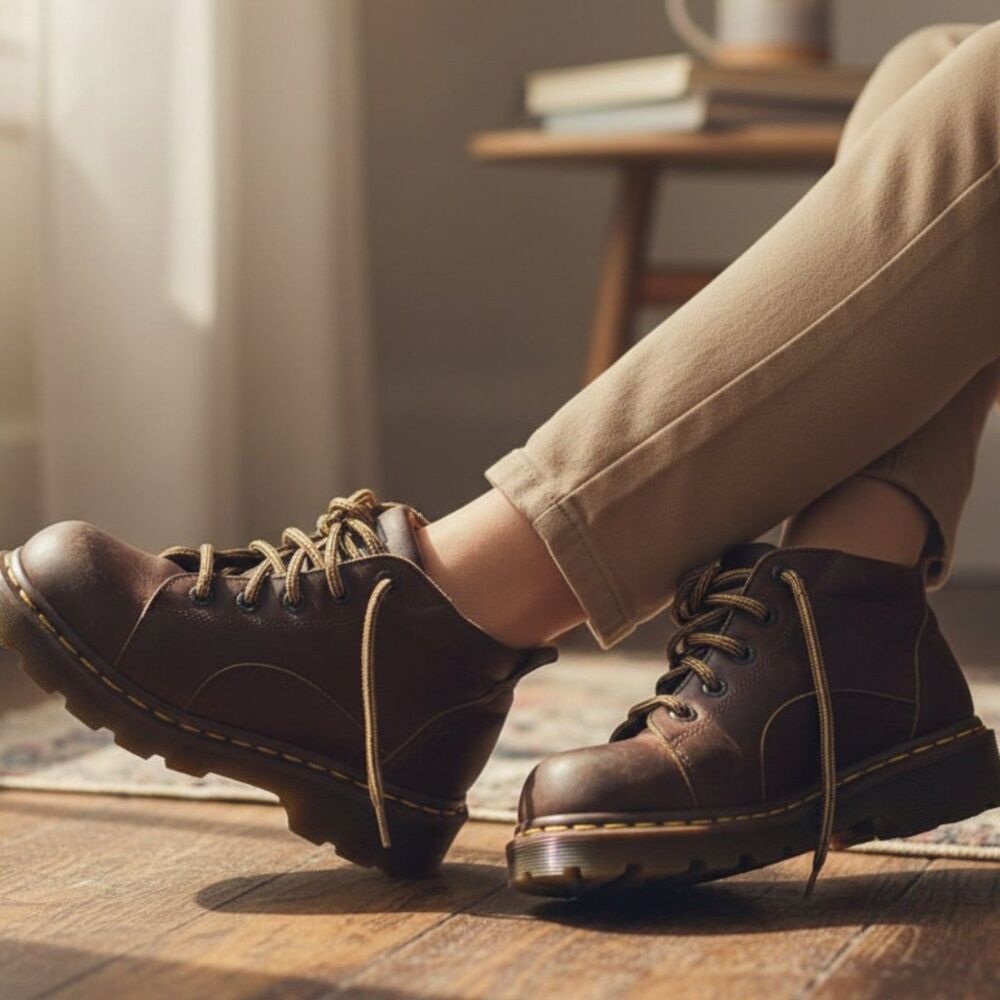 Dr. Martens Vintage 8444 Brown Leather Ankle Boots Made in England